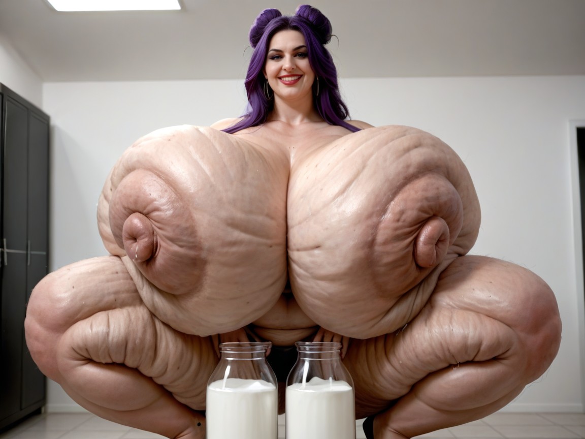 Hyper Detailed Cellulite On Breasts, Hyper Detailed Cellulite On Breasts, Mega Milk AI Porn