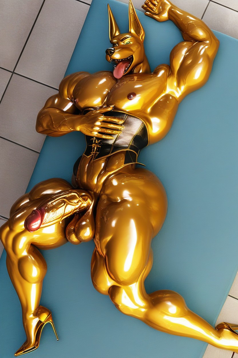 Veins Showing, Sweaty, Oiled Skin Pornografia peluda com IA