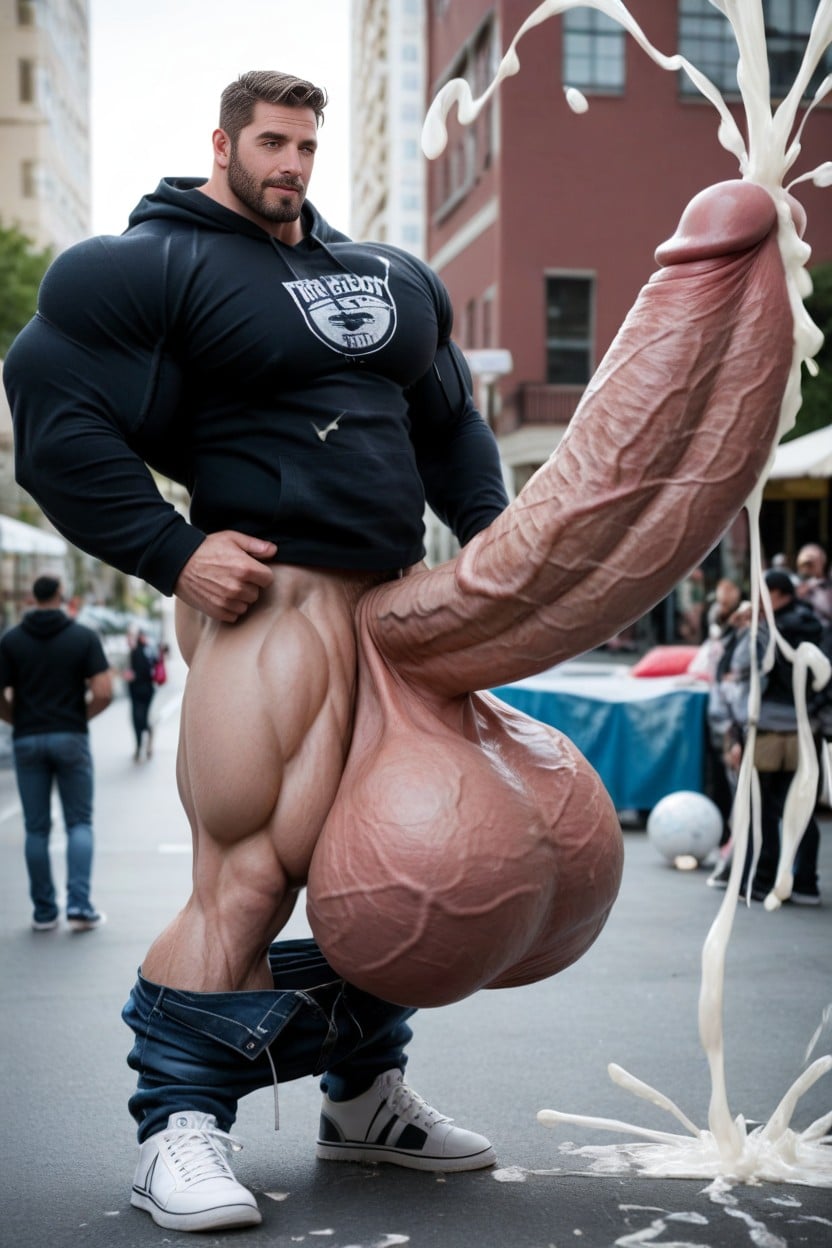 Oversized Long Hyper Veiny Girthy Cock, Pénis De Poney, Skater Porno IA Gay