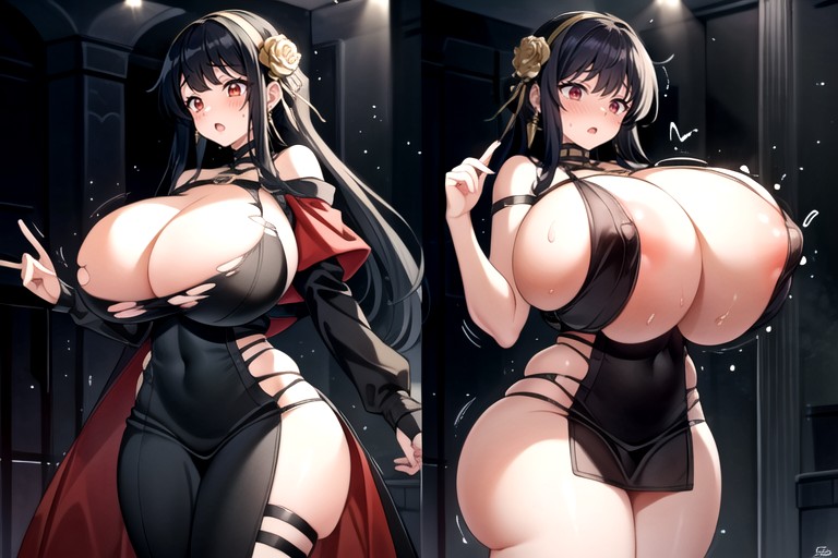 Massive Ass, Most Hyper Ultra Mega Busty Woman Ever To Be Seen, The Most Perfect Face Hentai AI Porn