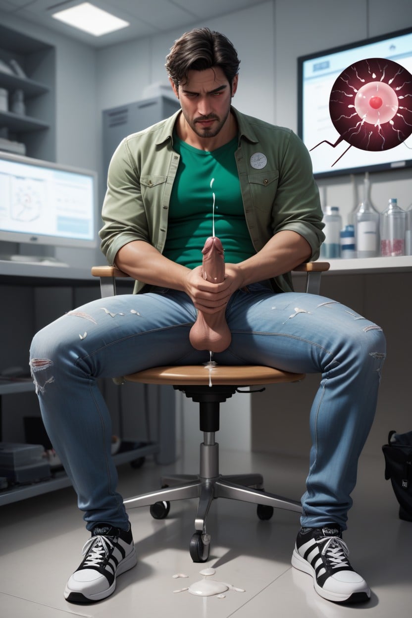 Sitting On Chair, Sexy, Watching Porn Porno IA Gay