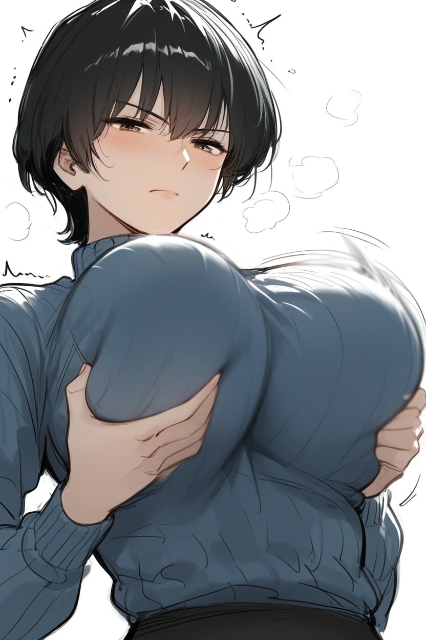 Flustered, Strict Woman, Bust Shot Hentai AI Porn