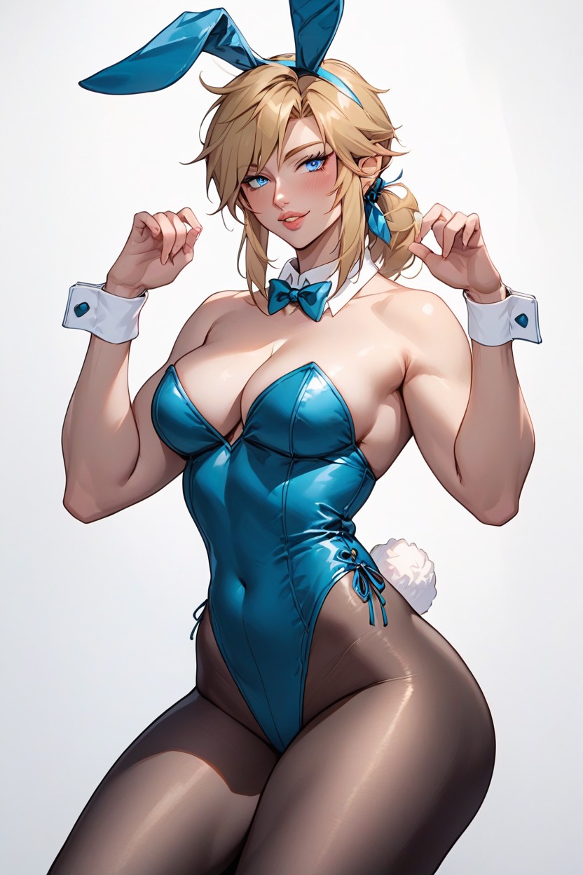 Plump Lips, On Her Knees, Plump Cheeks Hentai AI Porn