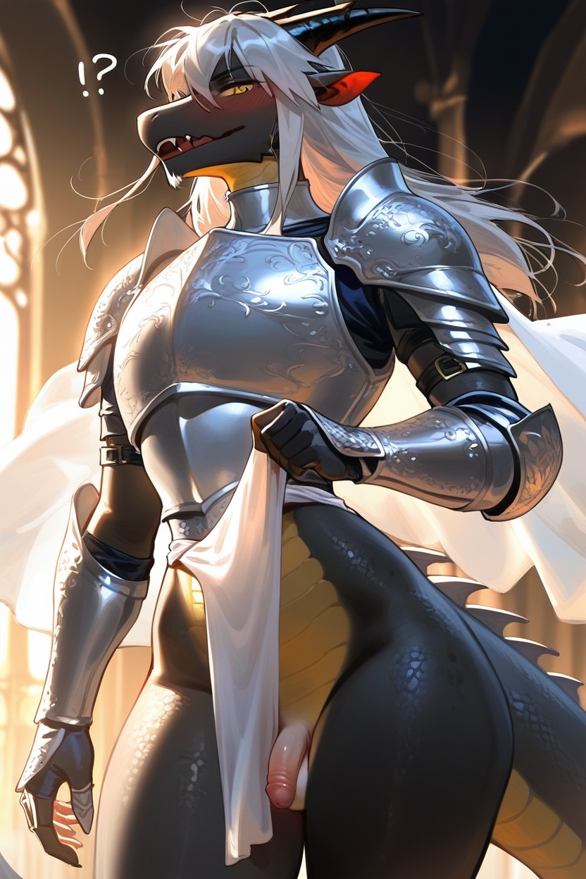 Flaccid Penis, Horns, Knight Furry KI Porno