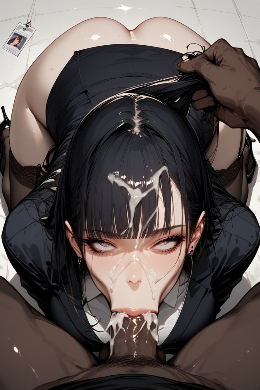 Hair Pulling, Deepthroat, Rolling Eyes Hentai AI Porn