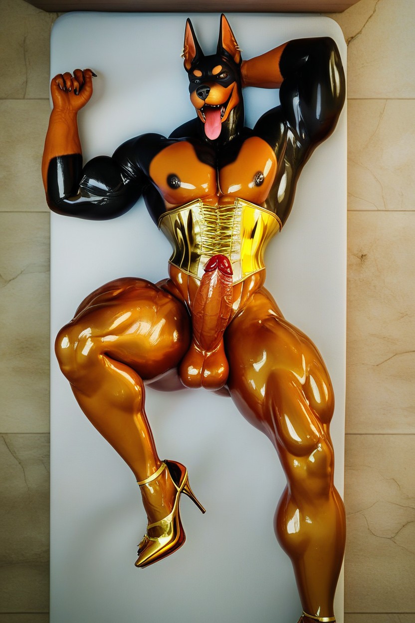 Wasp Waist, High Heels, Glistening Pornografia peluda com IA