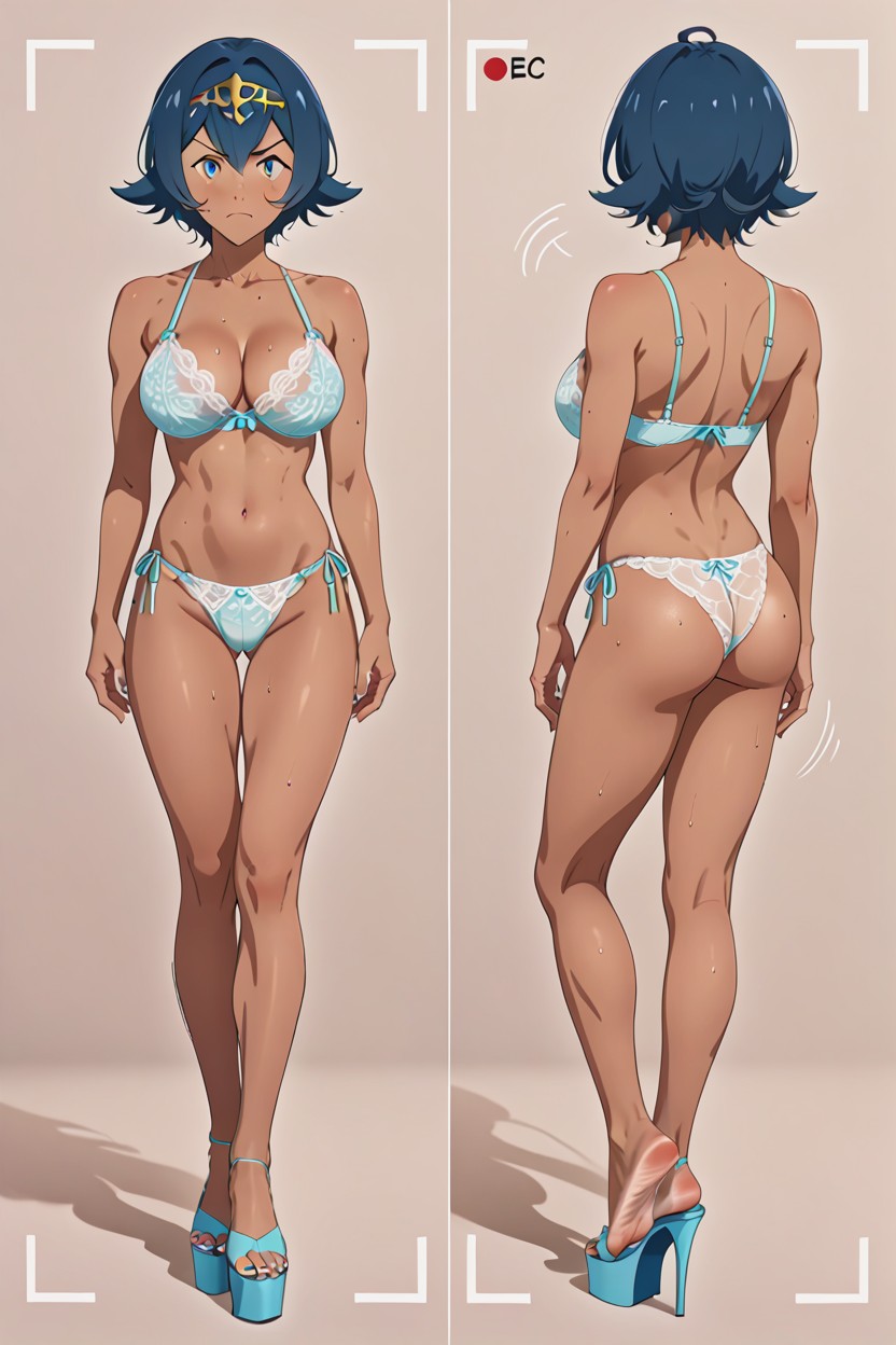 Split Screen, White Toenails, Disgusted Hentai AI Porn