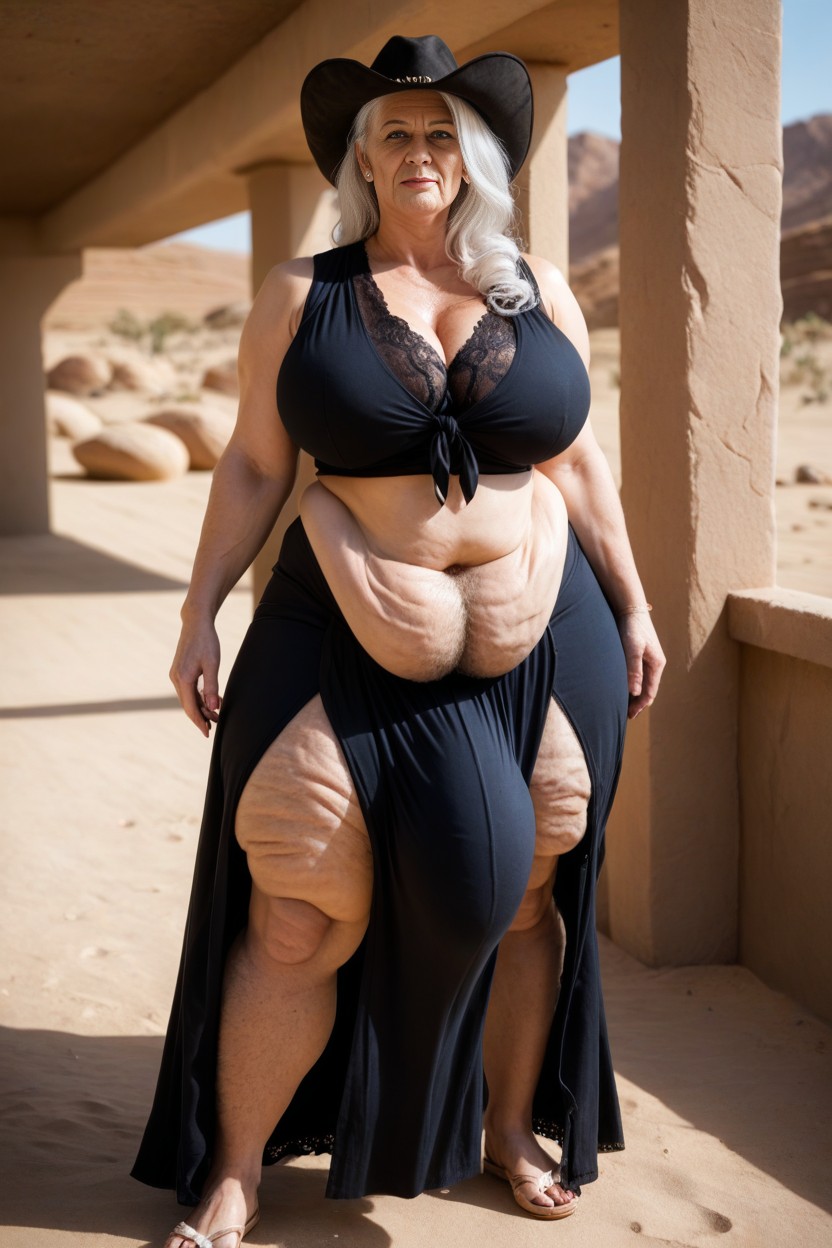 Wide Angle, Huge Obese Belly, Top Down AI Porn