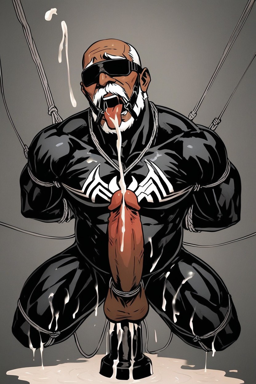 Dark Brown Skin, Cumshot, Orgasm AI Gay Porn