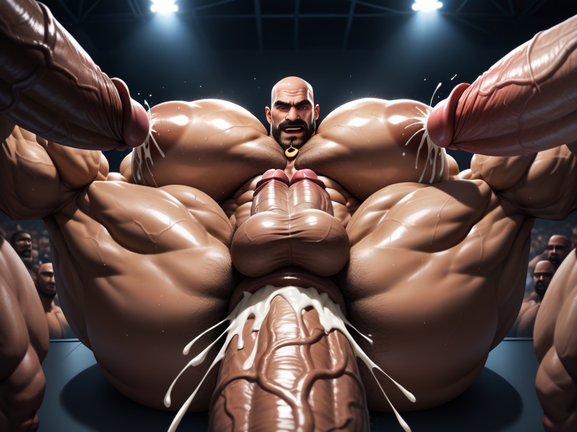 Club, Huge Hyper Nipples, Massive Thick Bulky Hairy Muscles Porno gay IA