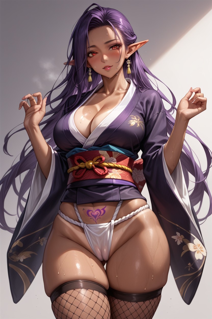 Slutty Ninja Costume, Waist, Obi Hentai AI Porn