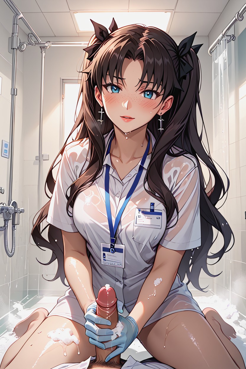 Anime Art Style, Trimmed Pubic Hair, Freckles Hentai AI Porn