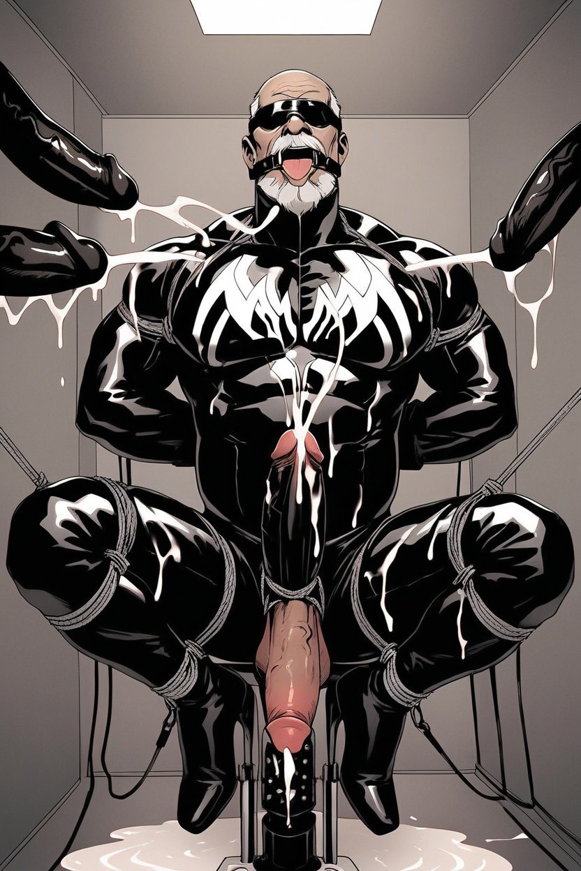 Long Mustache, Orgasm, Long Beard AI Gay Porn
