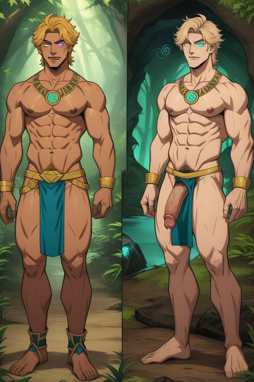 大きい, Precum, Naked ゲイAIポルノ