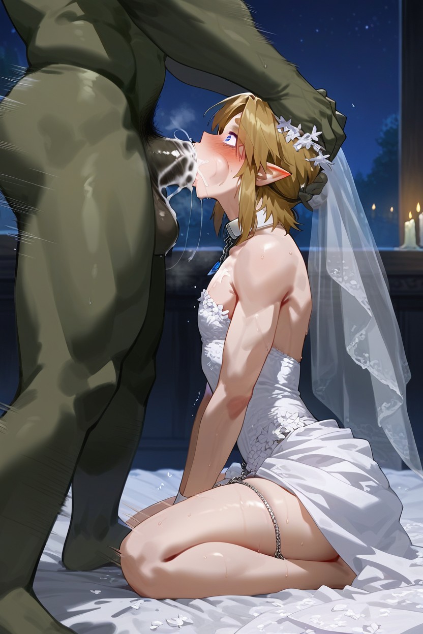 Wedding Veil, Vue De Côté, Night Time Porno IA Gay
