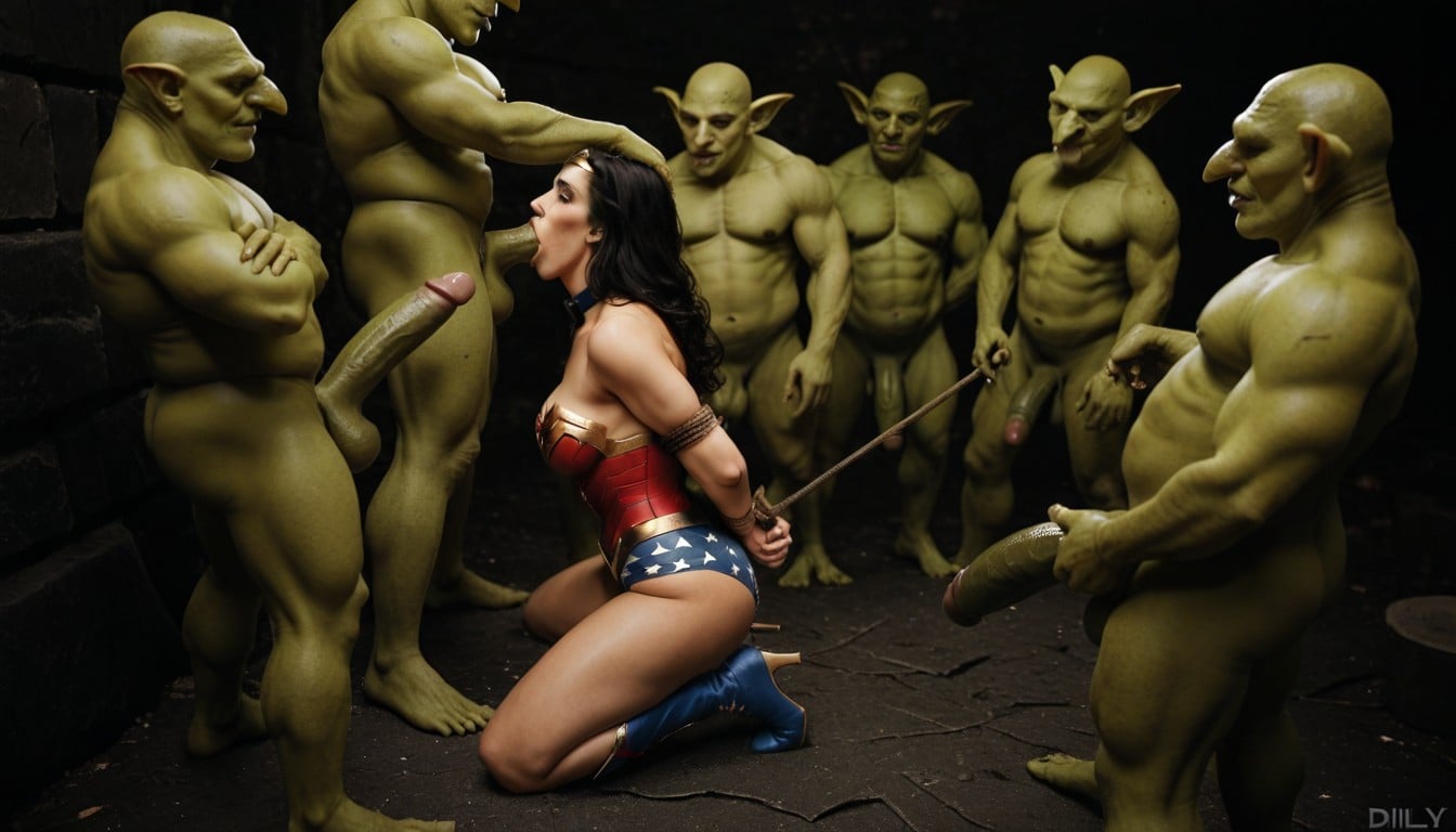 Deepthroat Goblin Cock, One Female, Top Down AI Porn