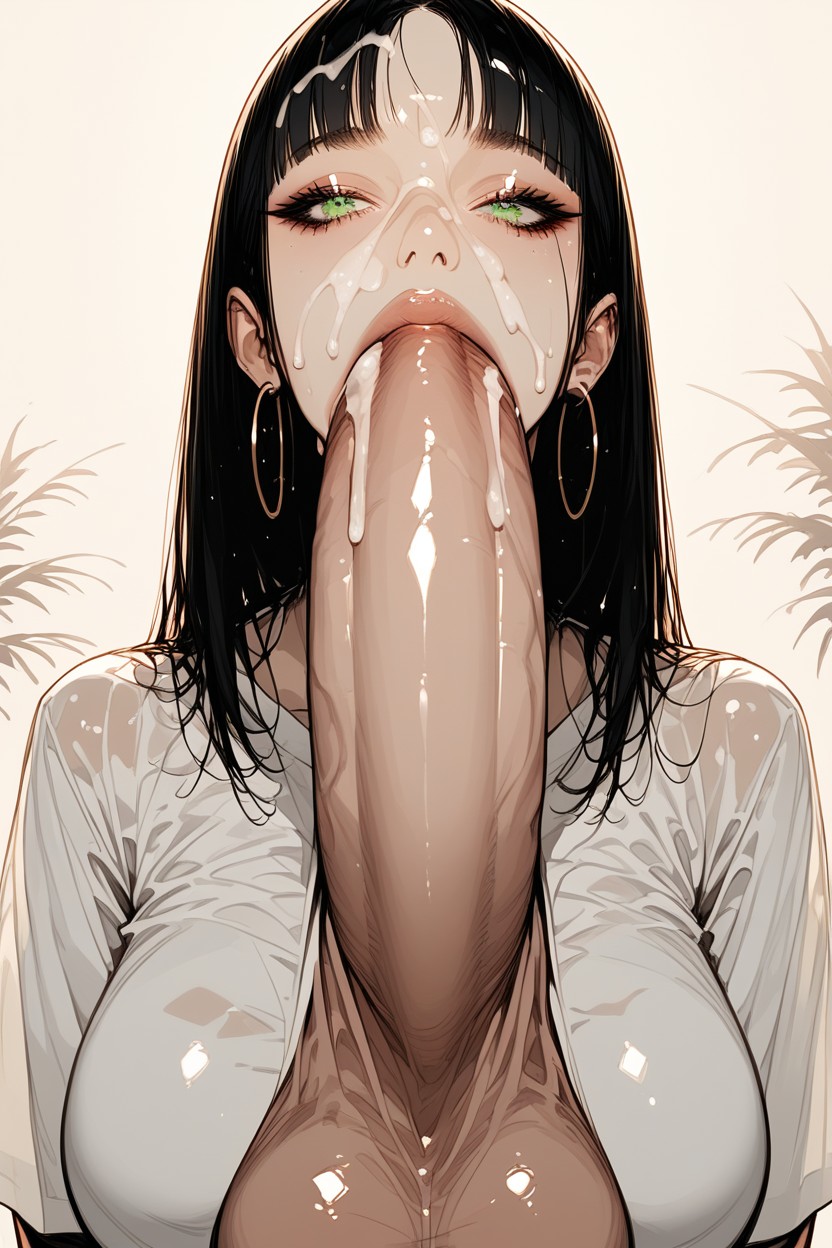Flushed Cheeks, Noon, Bobcut AI Porn
