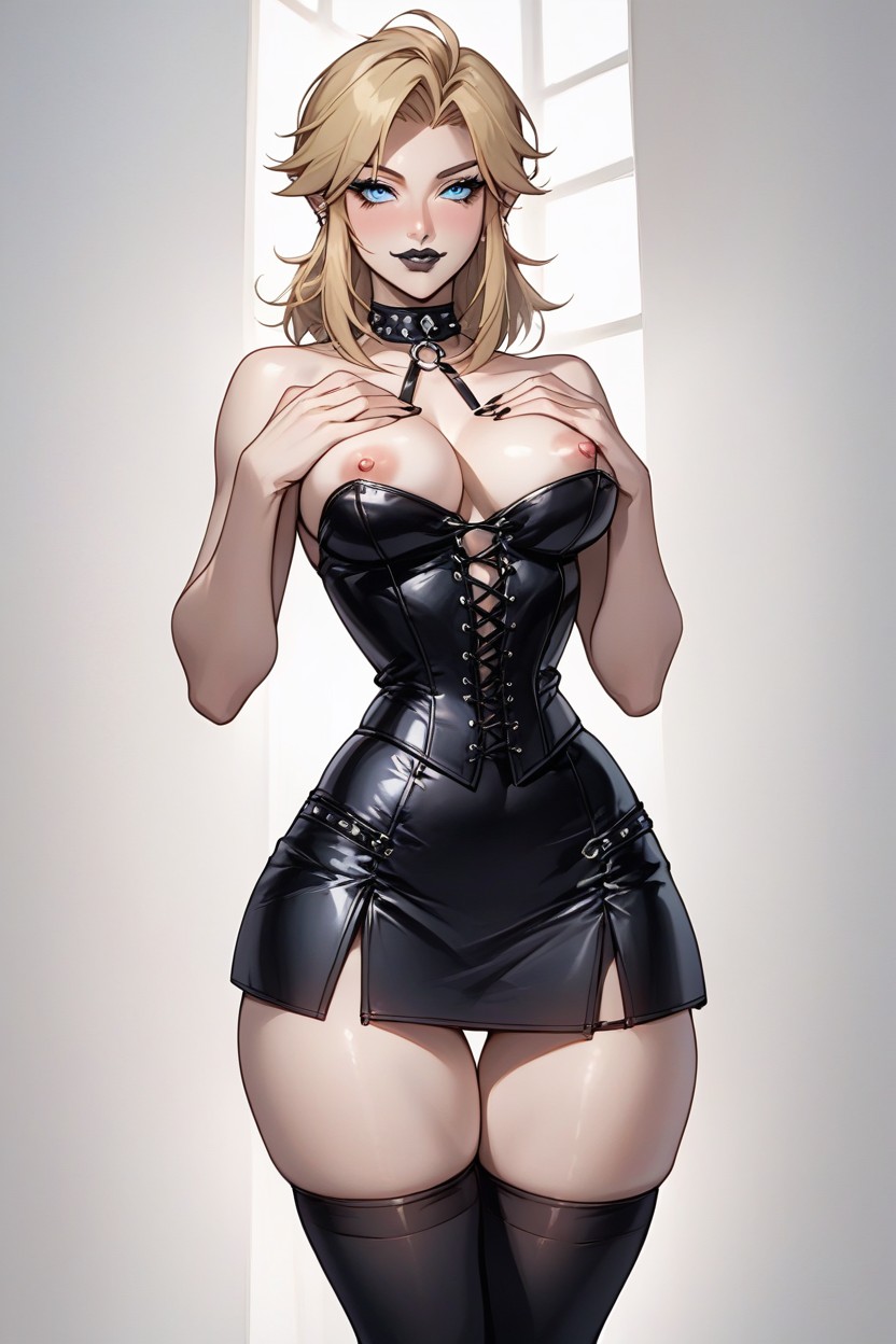 Black G String, Upper Body, Puffy Cheeks Hentai AI Porn