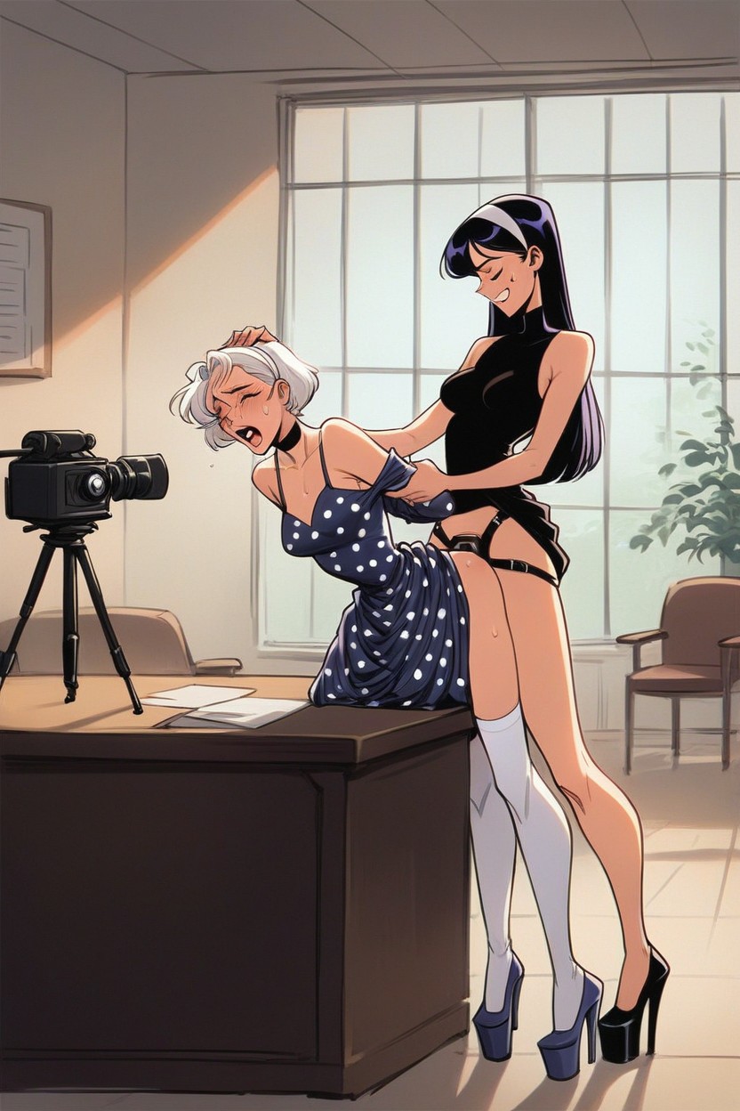 Skinny, Strapon Fucking Hard, Moaning Hentai AI Porn