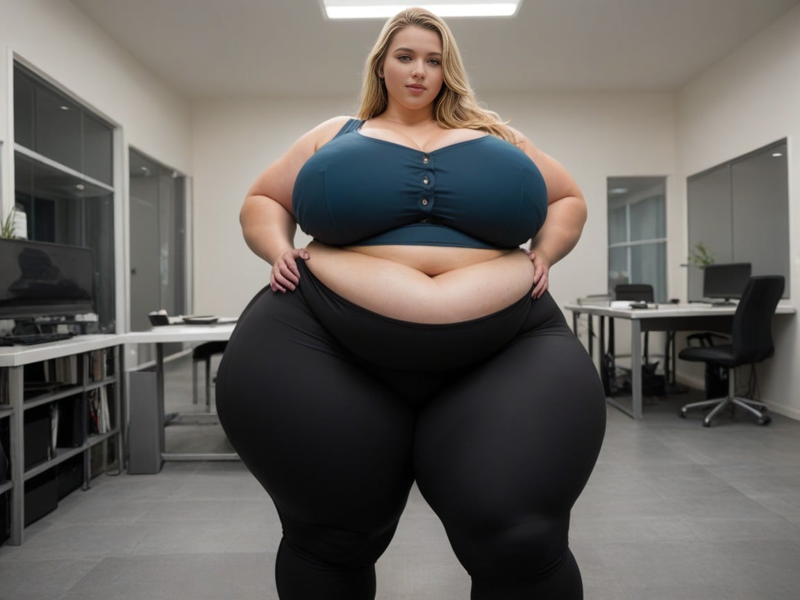 Massive Hips, Massive Hyper Fat Butt, Stomach Bulge AI Porn