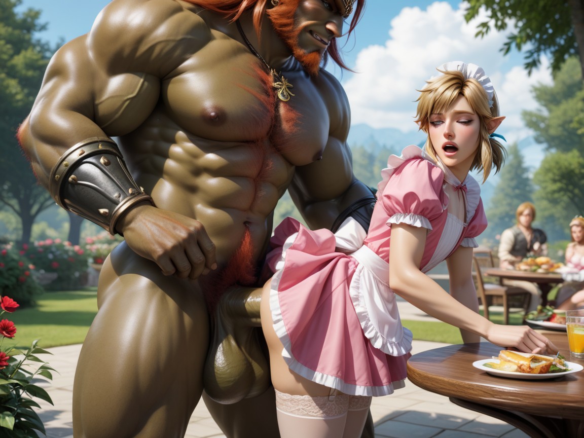 Moaning From Pleasure Face, Impossible Size Cock, Male Body Crossdresser Hentai AI Porn