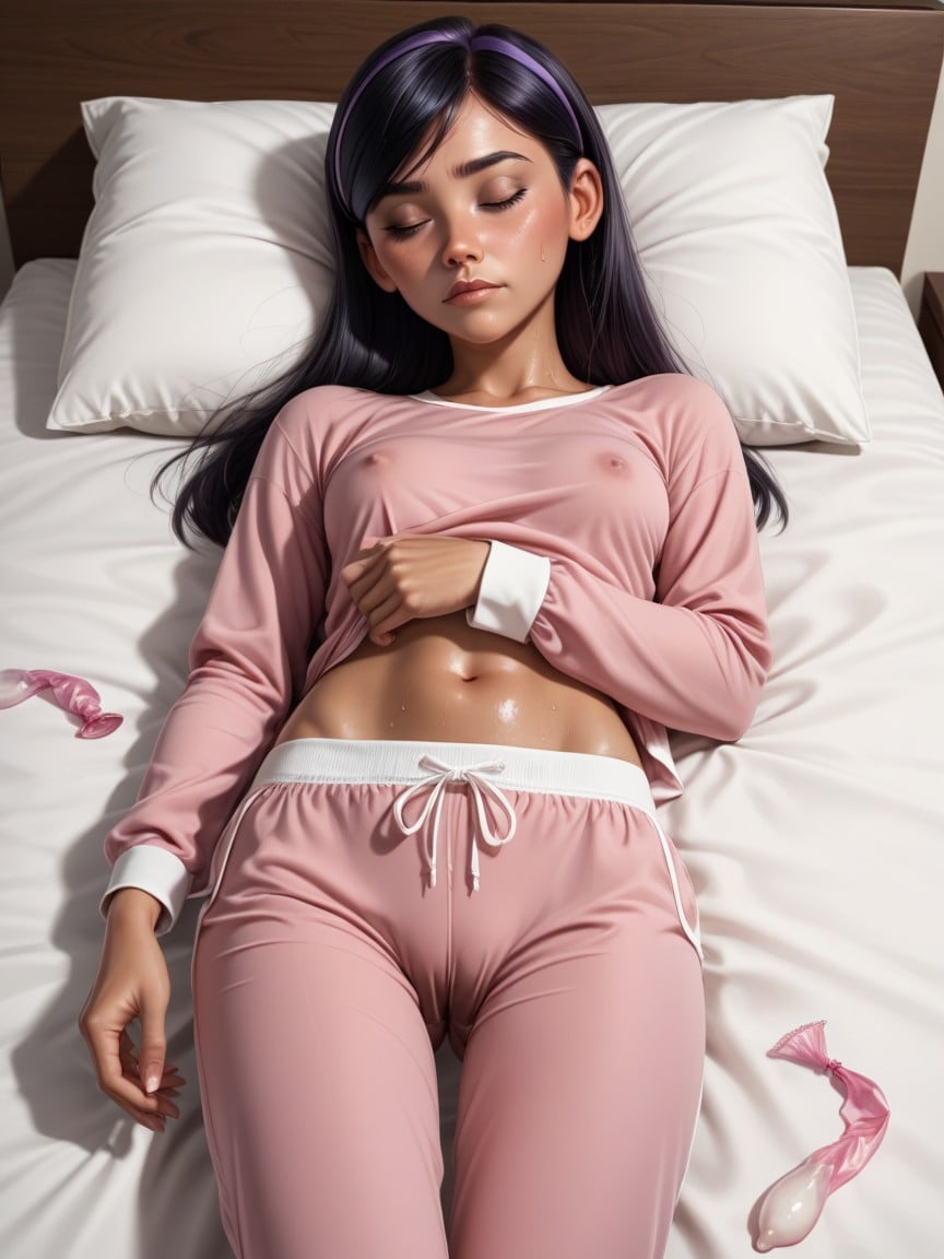 25+, Closed Eyes, On Bed Hentai AI Porn