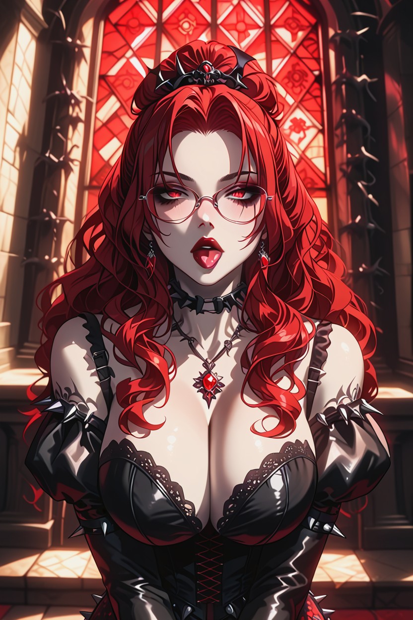 Large Breasts, Vampire Woman, Top Down Hentai AI Porn