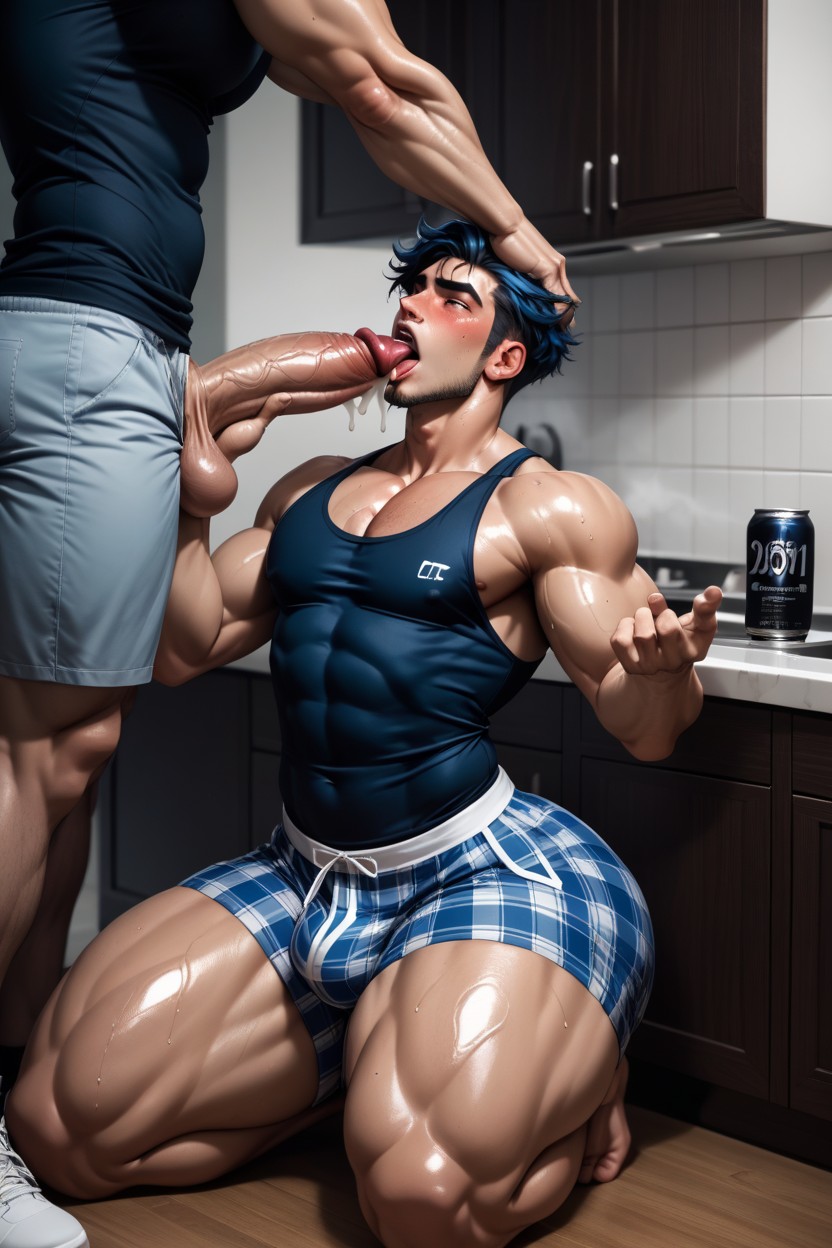 18+, Sweaty, Beard AI Gay Porn