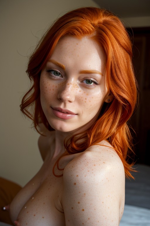 Cum All Over Body, Ginger, High Heels AI Porn