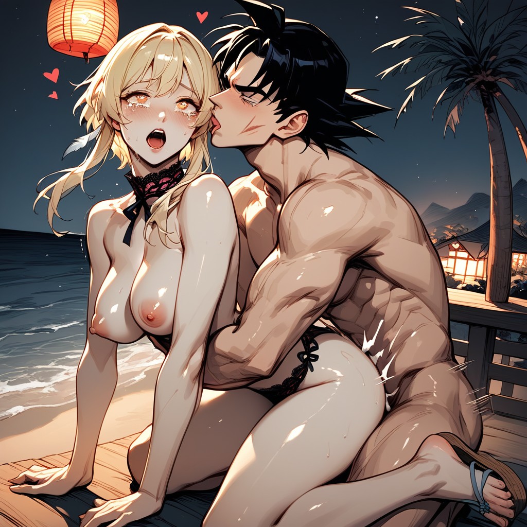 Rounded Ass, Cowgirl Sex Position, Goku Fucking Lumine Hentai AI Porn