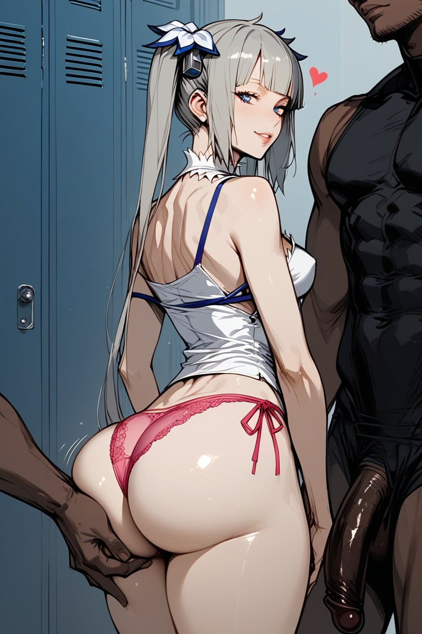 Standing, Hestia From Danmachi, Black Man Groping Ass Hentai AI Porn