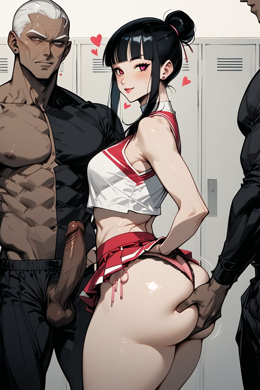 Huge Ass, Side View, Black Man Grabbing Ass Hentai AI Porn