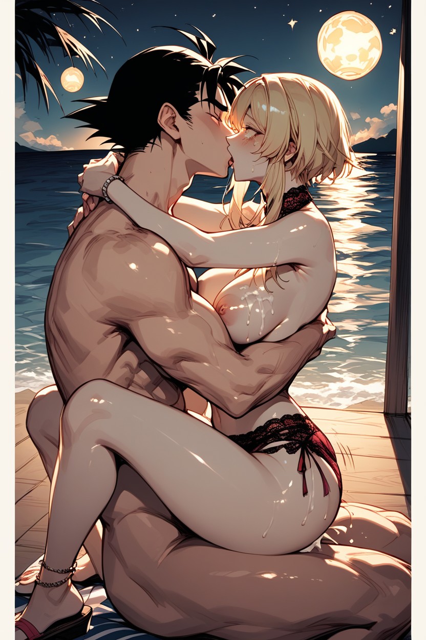 Oiled Skin, Motion Lines, Sexy Ruffled Choker Hentai AI Porn