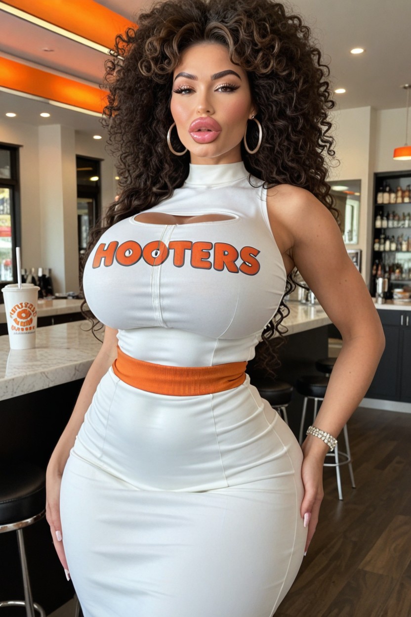 Hyper Wide Hips, Red Lips, Birthing Hips AI Porn