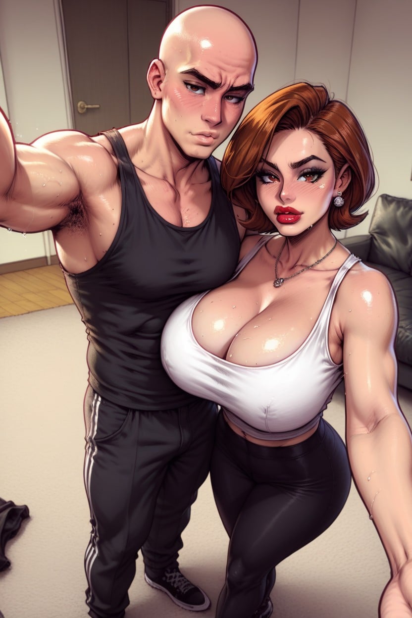 Selfie, Cleavage, 50+ AI Porn