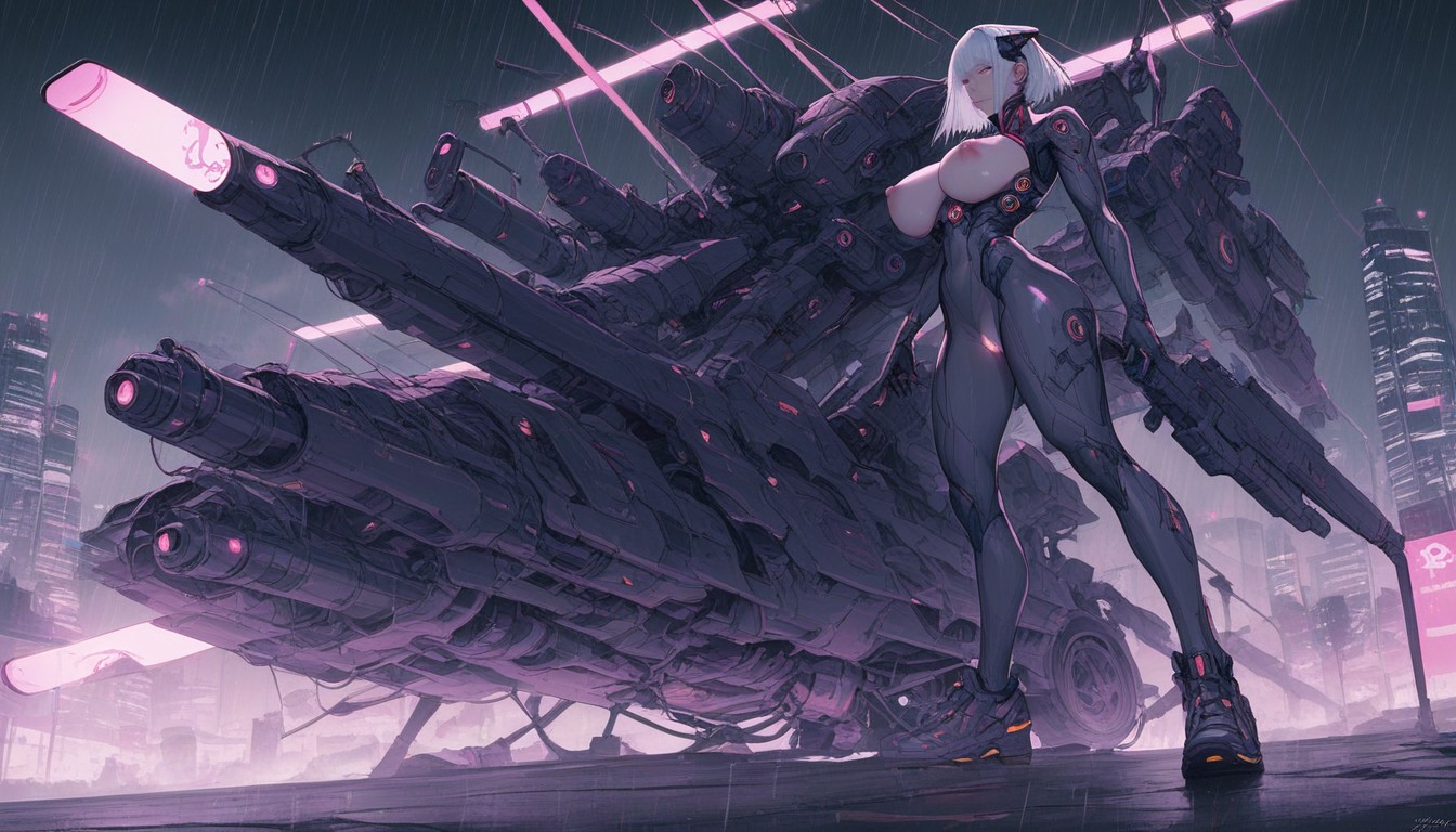 Full Body, Pulled Open, Metallic Textures Hentai AI Porn