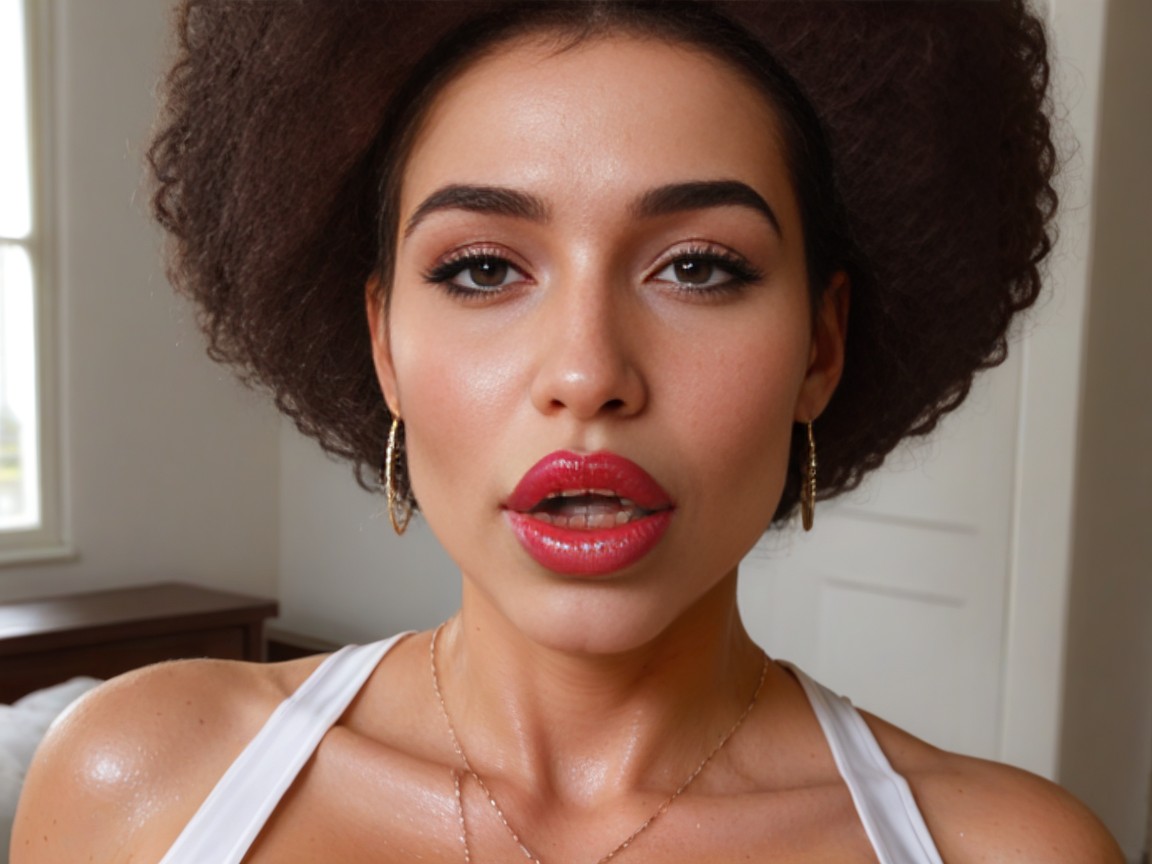 Afro, Wasp Waist, Model AI Porn