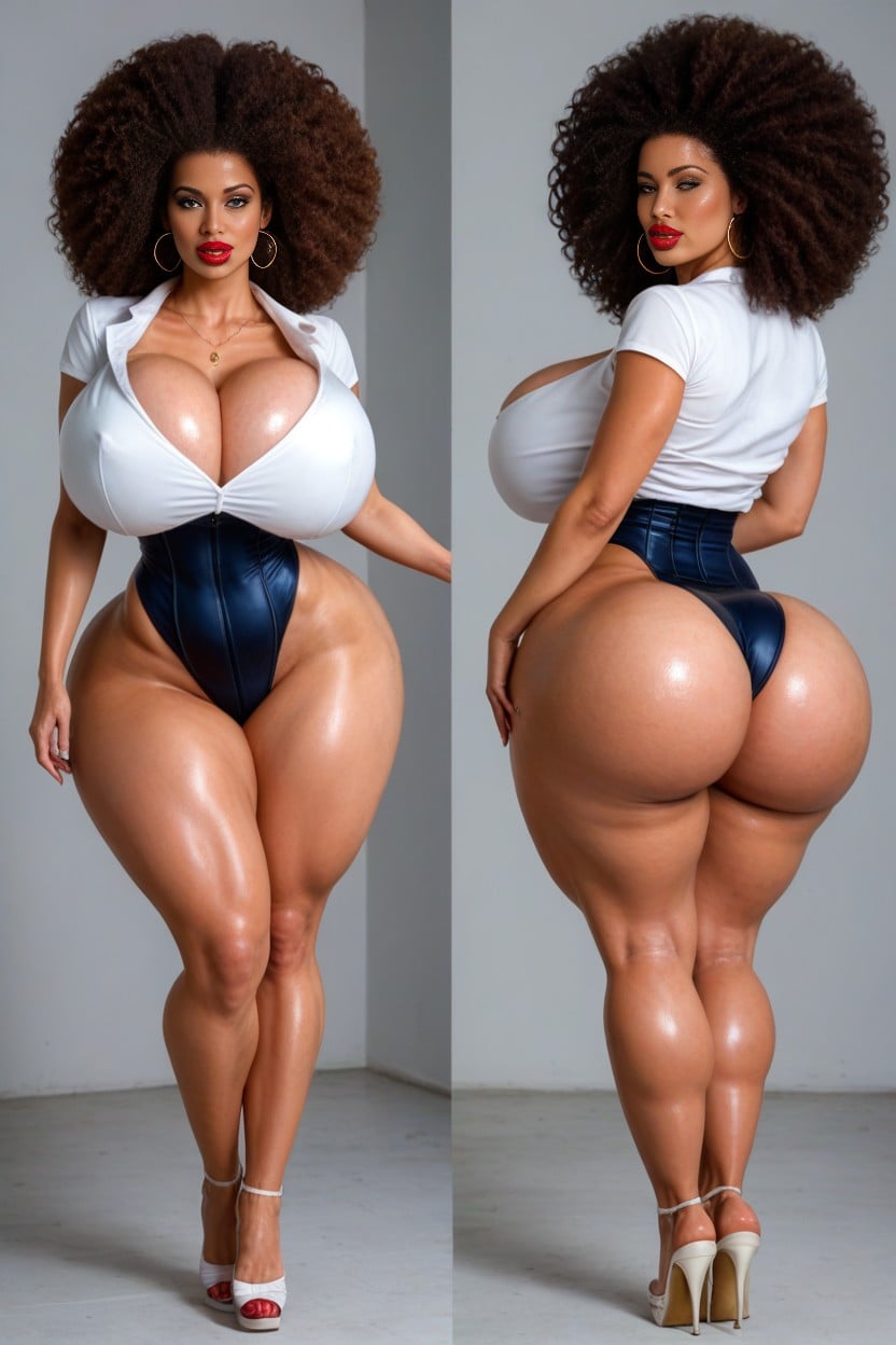 Flawless Face, Pawg Ass, Fine Art Photography Lighting AI Porn