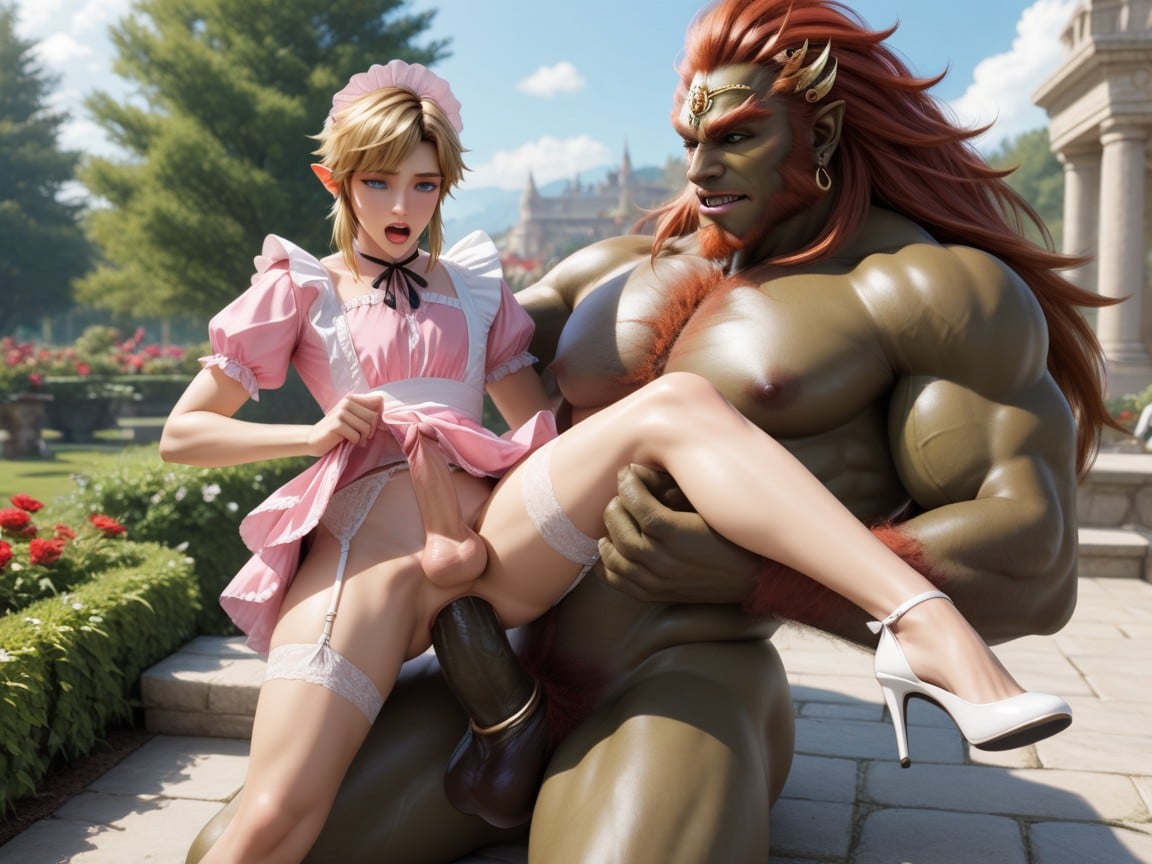 Cockrings, A Serving Plate In Hand, Bottomless Hentai AI Porn
