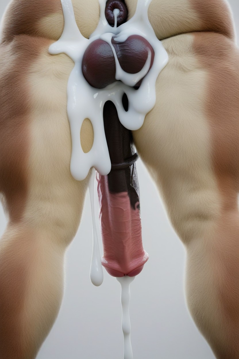 Hyper Cum Inside Ass, Internally Plunging Own Junk Into Both Her Own Holes, Internal View Furry AI Porn