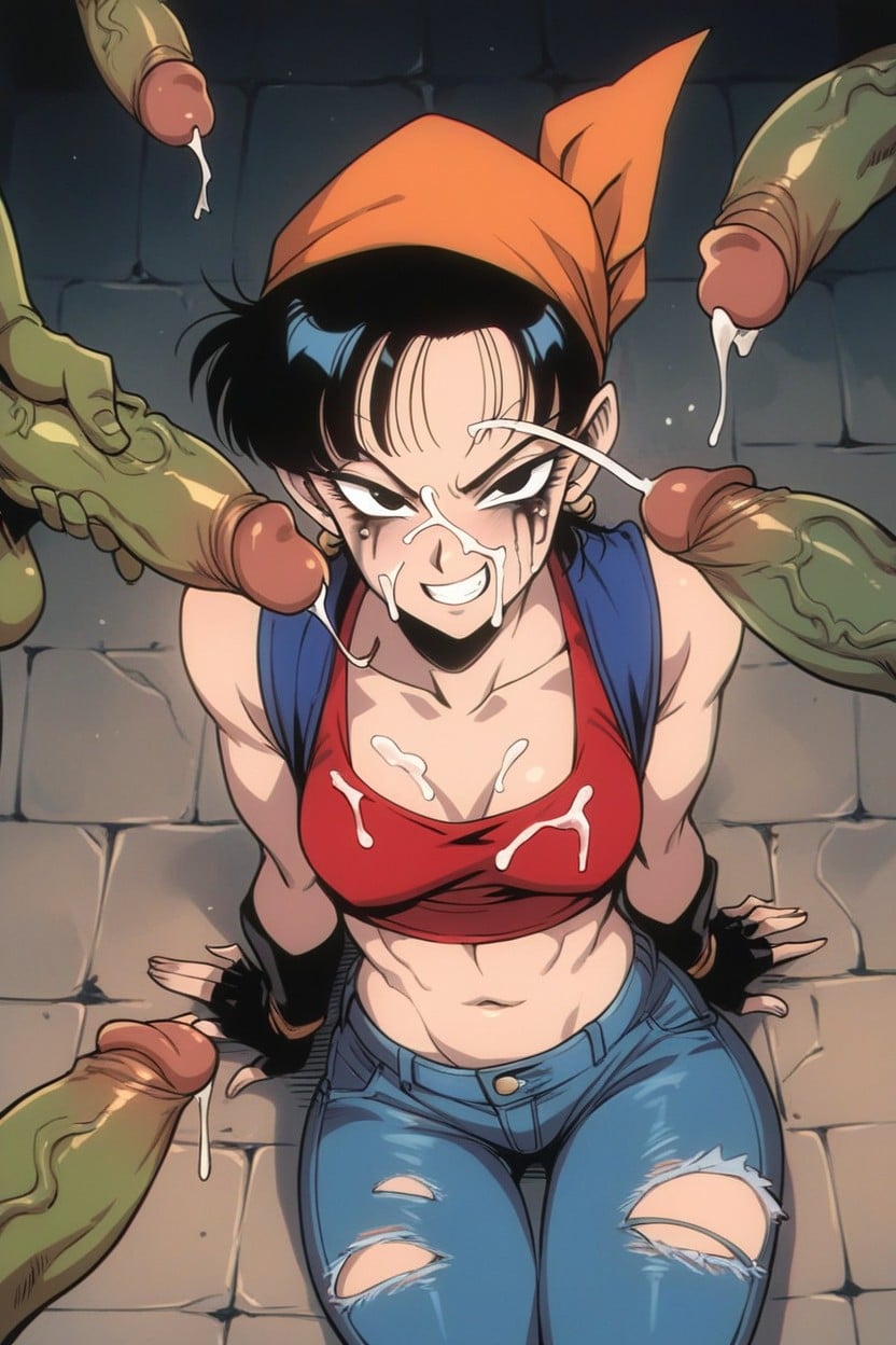 Red Top, Large, Dragonball Artstyle Hentai AI Porn
