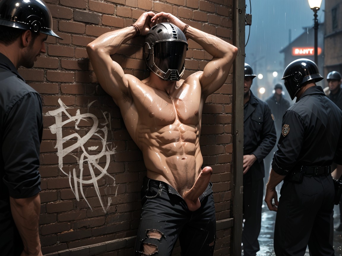 Night Time, Low Light, Abs AI Gay Porn