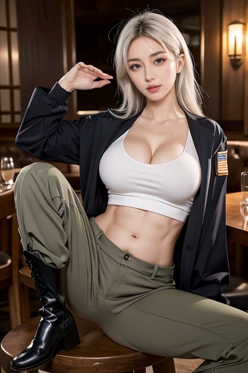 Guantes De Armadura, Sitting On Chair, Camouflage Military Pants Porno asiático IA