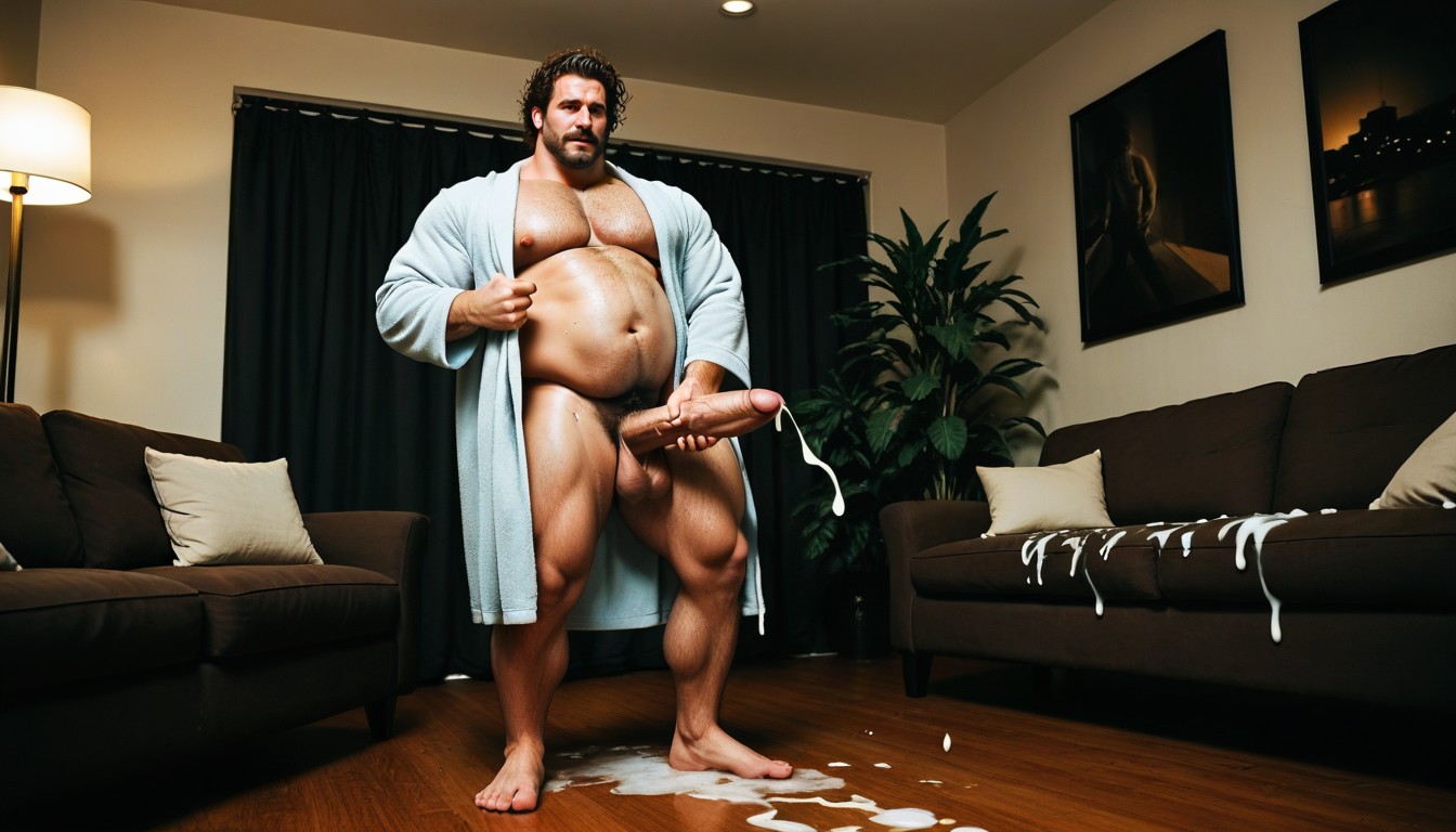 Night, Obese, Couch AI Gay Porn