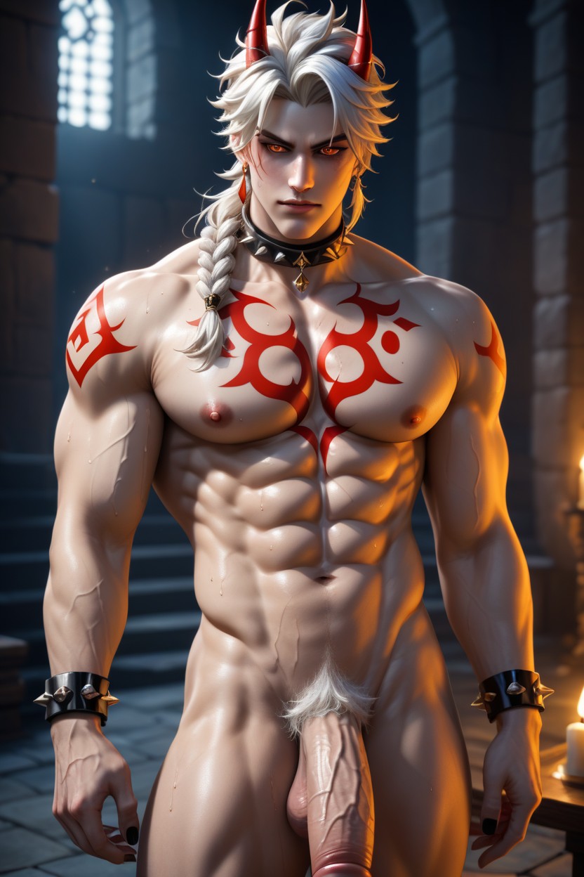 Spiked Bracelets, 25+, Massive Cock AI Gay Porn