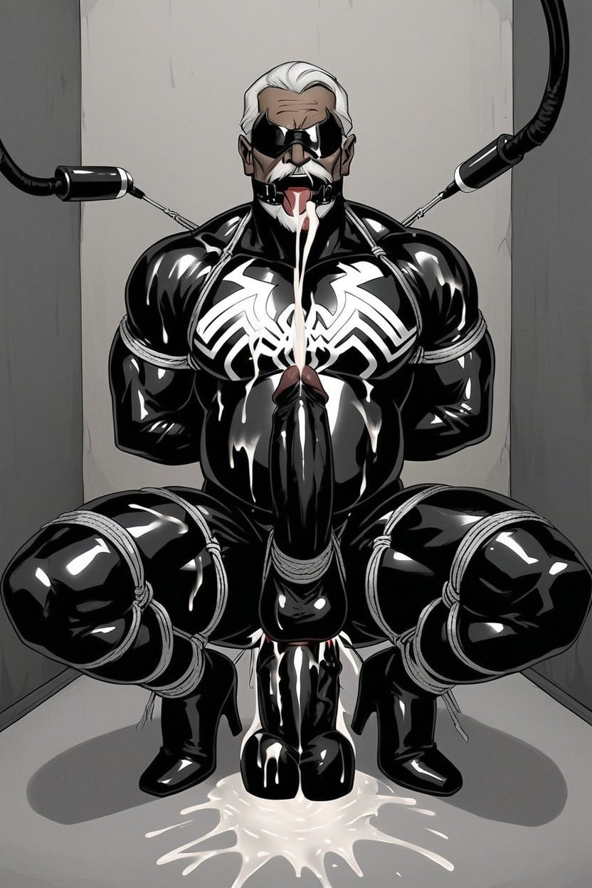 Arms Behind Back, Body Suit, Full Body AI Gay Porn