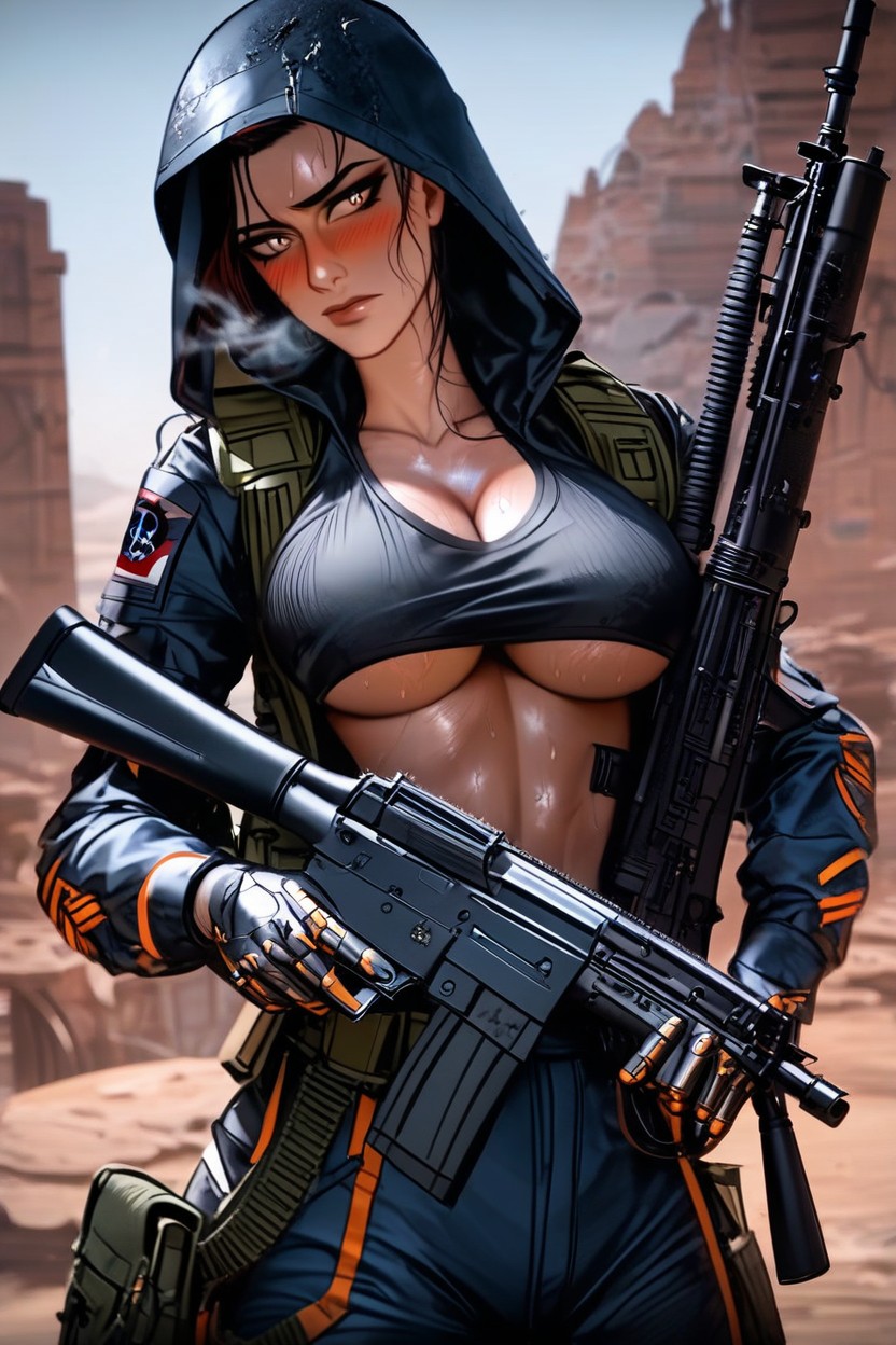 Chest Cleavage Exposed, Accurate Fingers, Less Clothing Hentai AI Porn