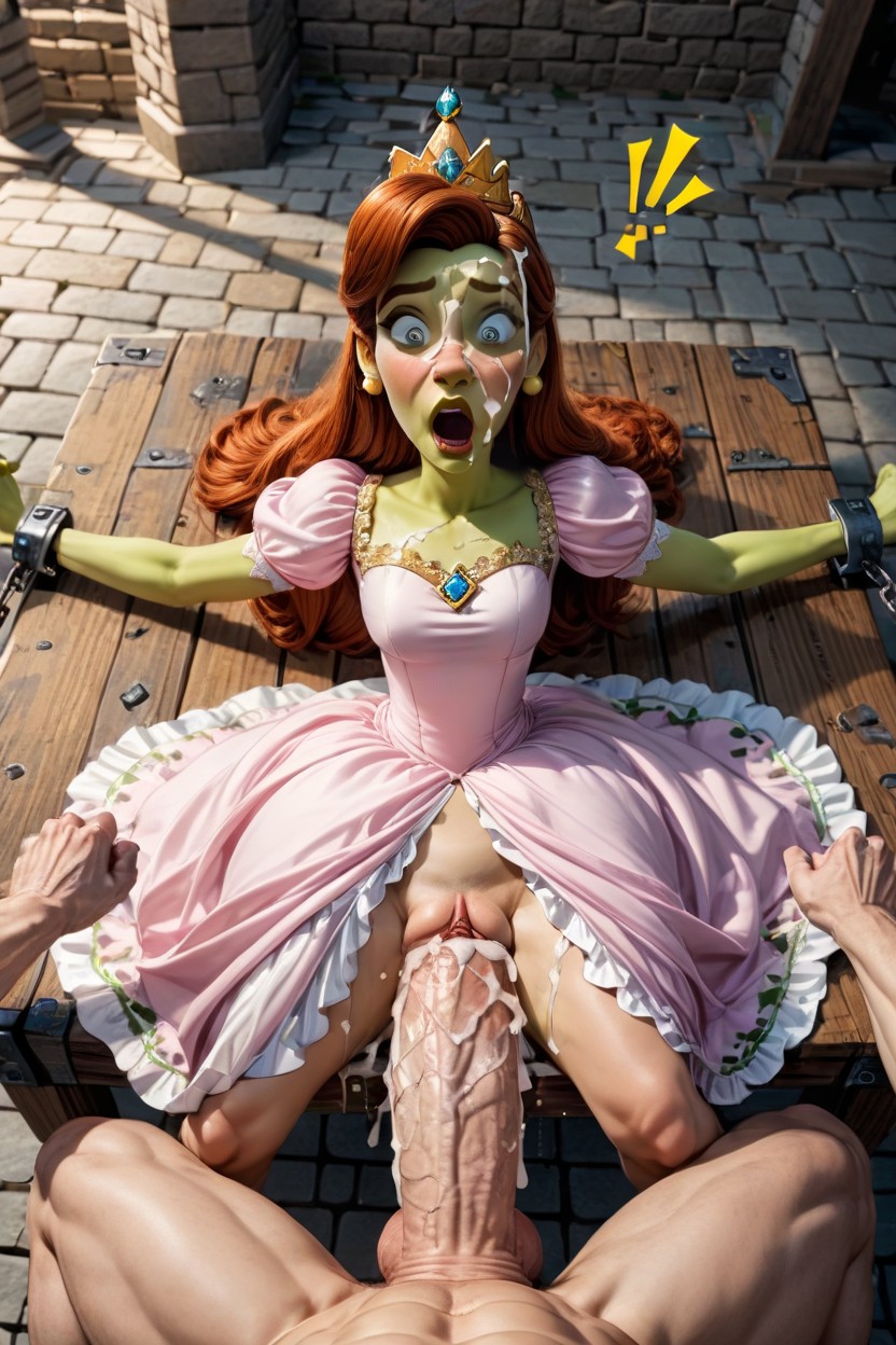 Forcefully Fucked, Orgasm, Wearing A Full Disney Princess Dress Getting Fucked AI Porn