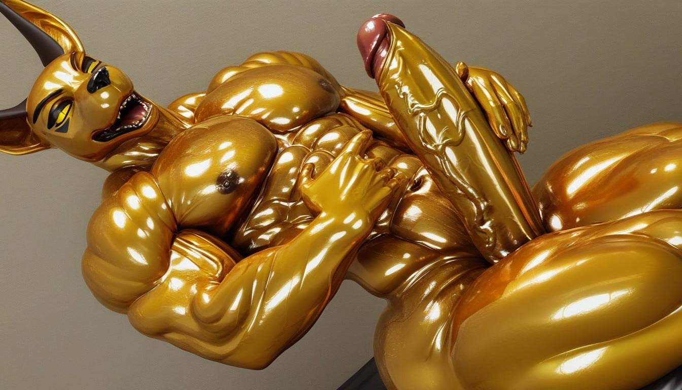 Sweaty, Sweaty, Oiled Skin Furry AI Porn