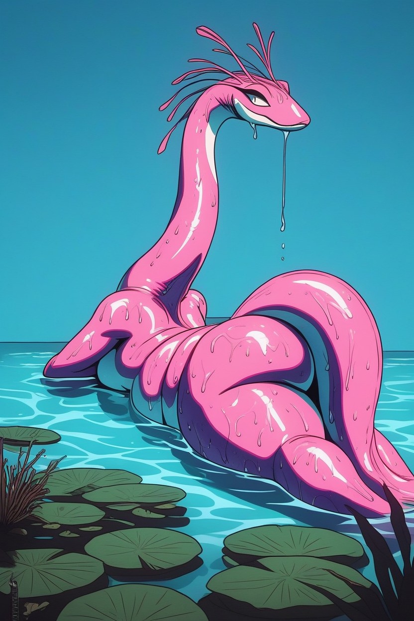 Plesiosaur, 1 Person, Low Number Of Colors Furry AI Porn